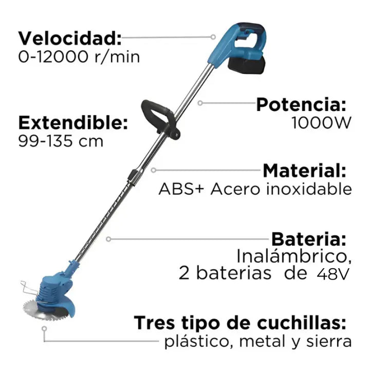 Cortadora de Cesped Inalámbrica TurboBlade™ [2 BATERÍAS RECARGABLES]