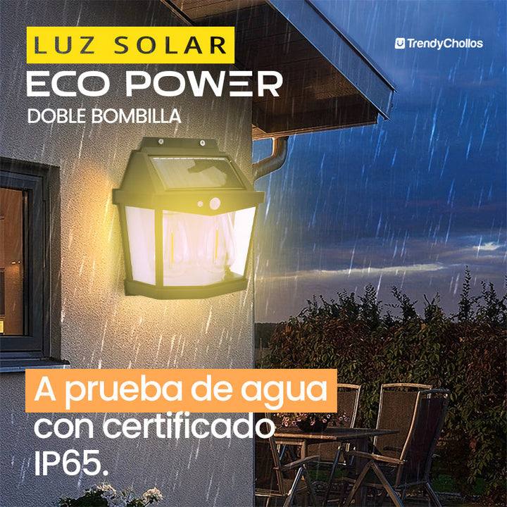 Luz Solar EcoPower con Doble Bombilla