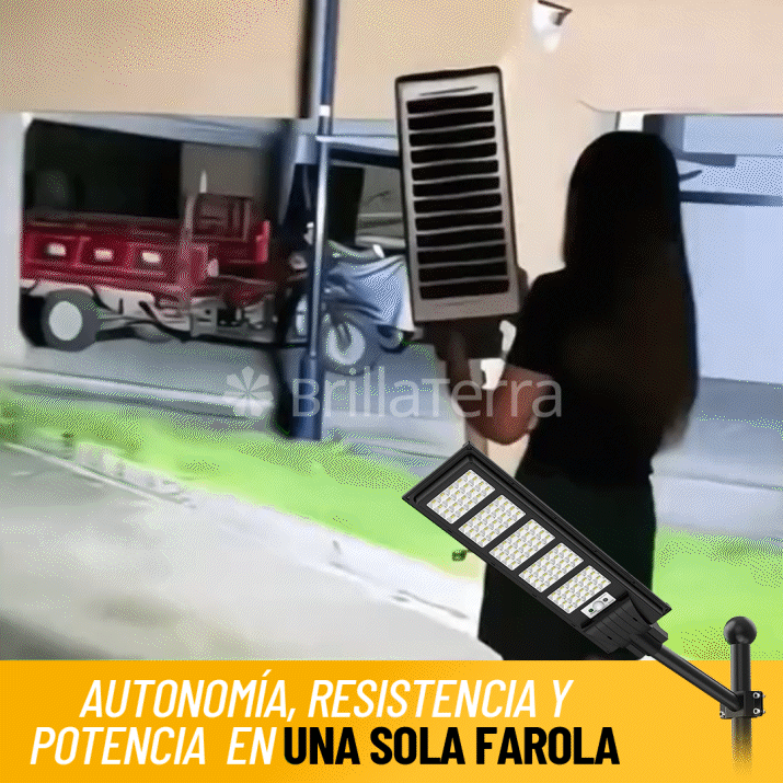 Farolux Solar - Farola LED para exteriores sin instalación eléctrica