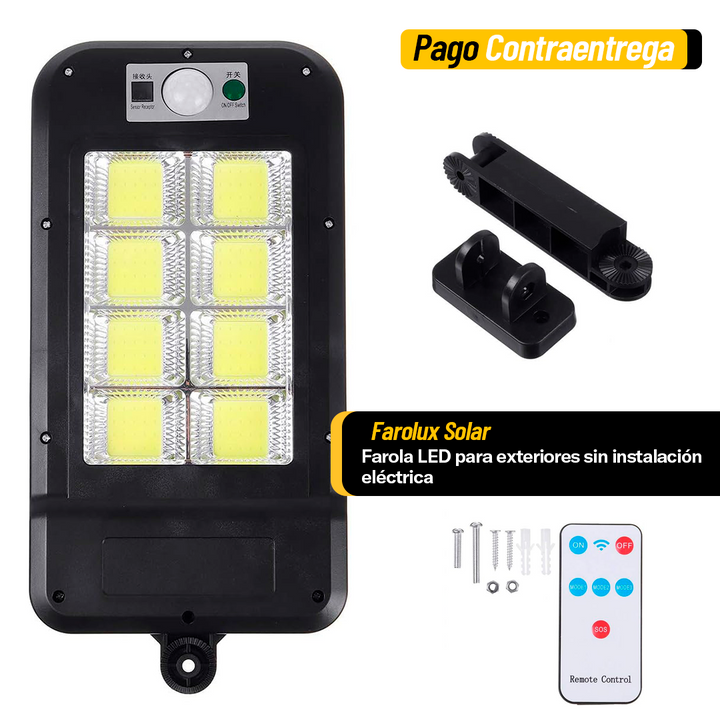 Farolux Solar - Farola LED para exteriores sin instalación eléctrica