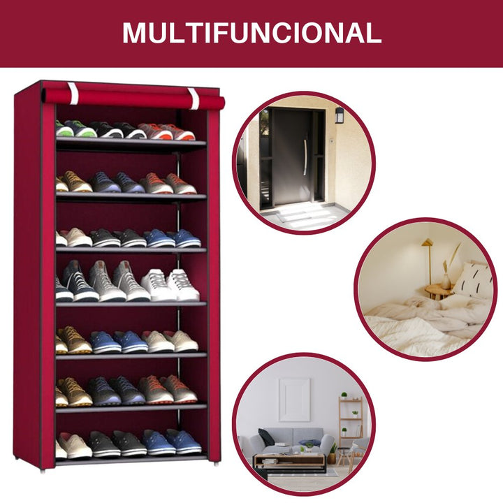 ZAPATERO CON CUBIERTA DE TELA 9 NIVELES